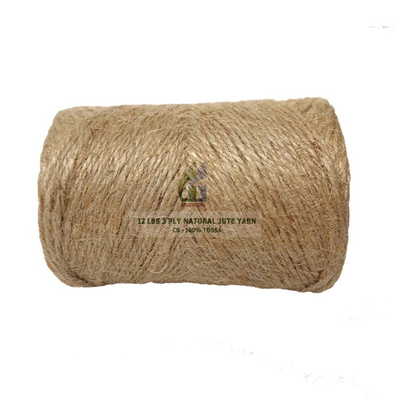 
12 LBS 3 PLY 100% TOSSA CB QUALITY JUTE YARN Natural Eco-friendly Hand Knitting Jute Color Weaving Anti-bacteria Sewing Spun Raw 