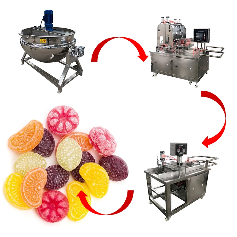 Fully Automatic Candy Machine small Candy Making Machine / soft And Hard Candy Production Line