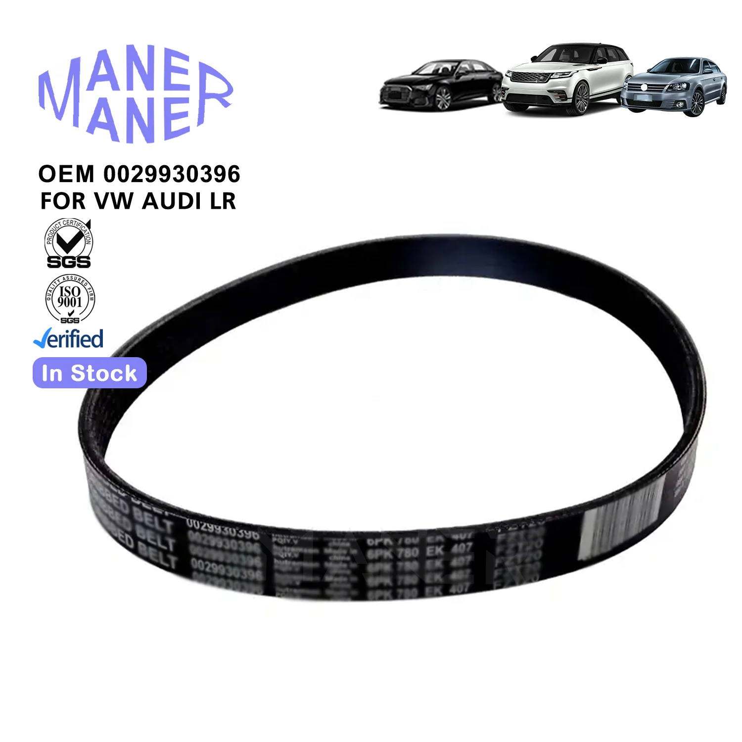 MANER Auto Transmission Systems 0029930396 manufacture well made Engine Serpentine V-ribbed Drive Belt For Mercedes Benz