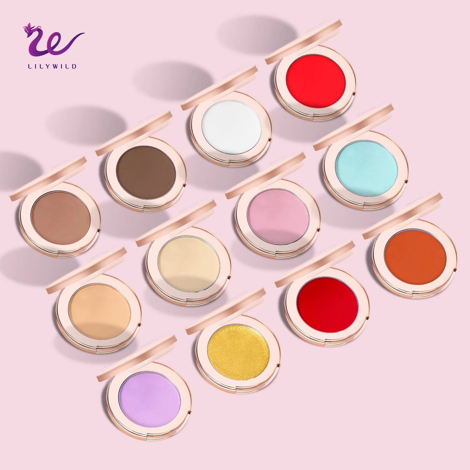 Lilywid Vendors New Trending Hot Premium Contour Illuminator DIY Single Highlight Blusher Palette Private Label Blush Your Logo