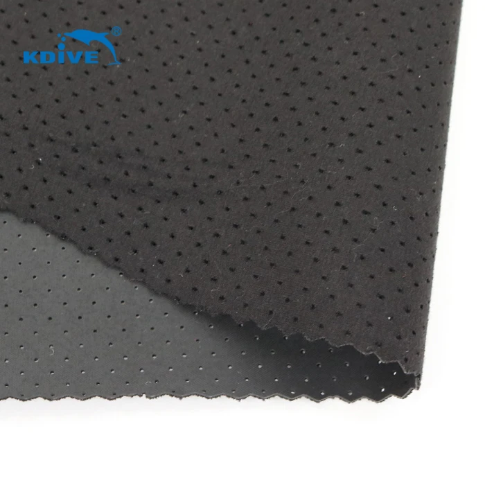
Breathable Perforated Neoprene Sheets With Polyester Velvet Fabric for Sports Support 