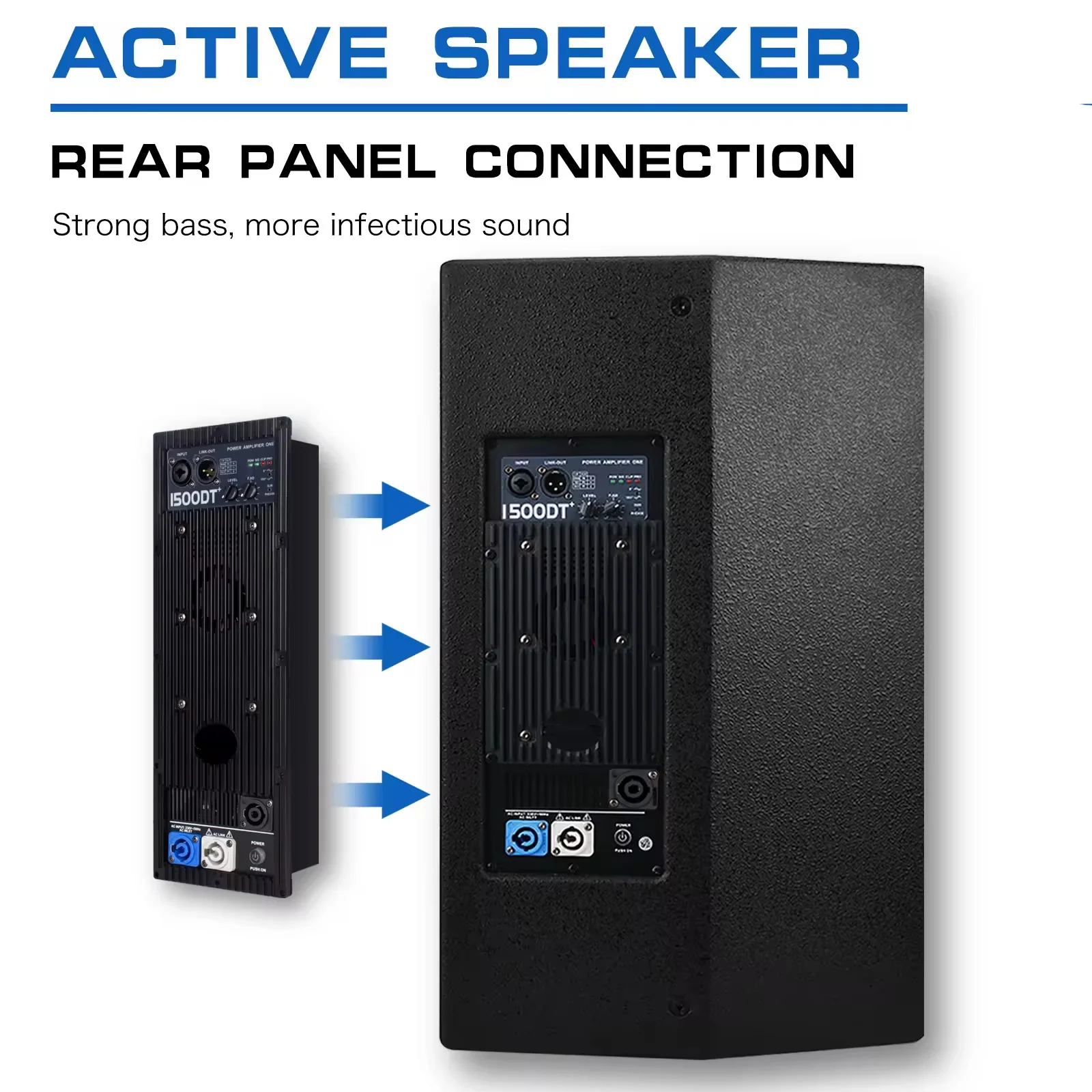 1500DT High power dj audio bass amplifier 1500W class d amplifier power supply Professional for speakers