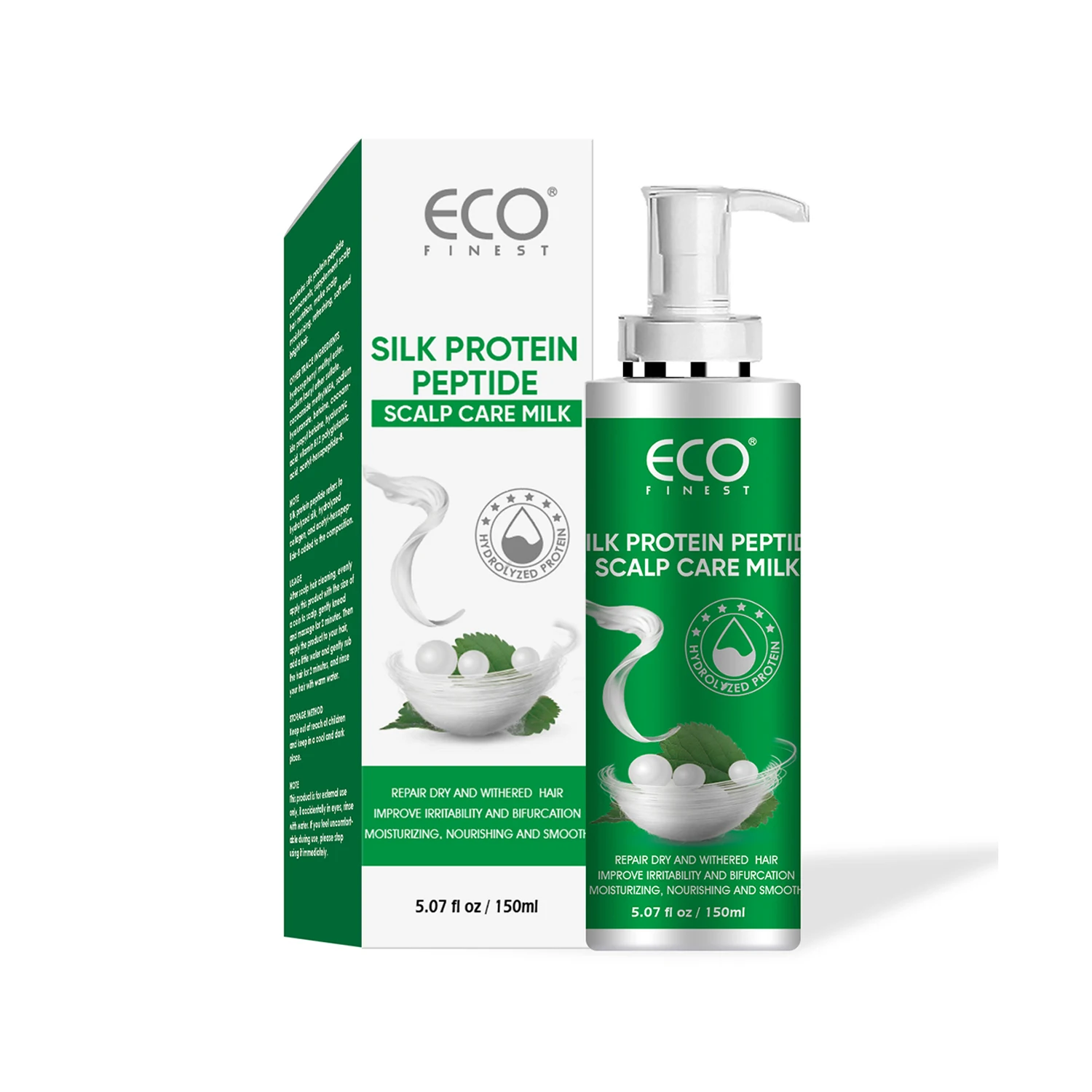 Silk Protein Hair Treatment Scalp Care Milk- Deep Conditioner for Dry Damaged Colored Hair-739182