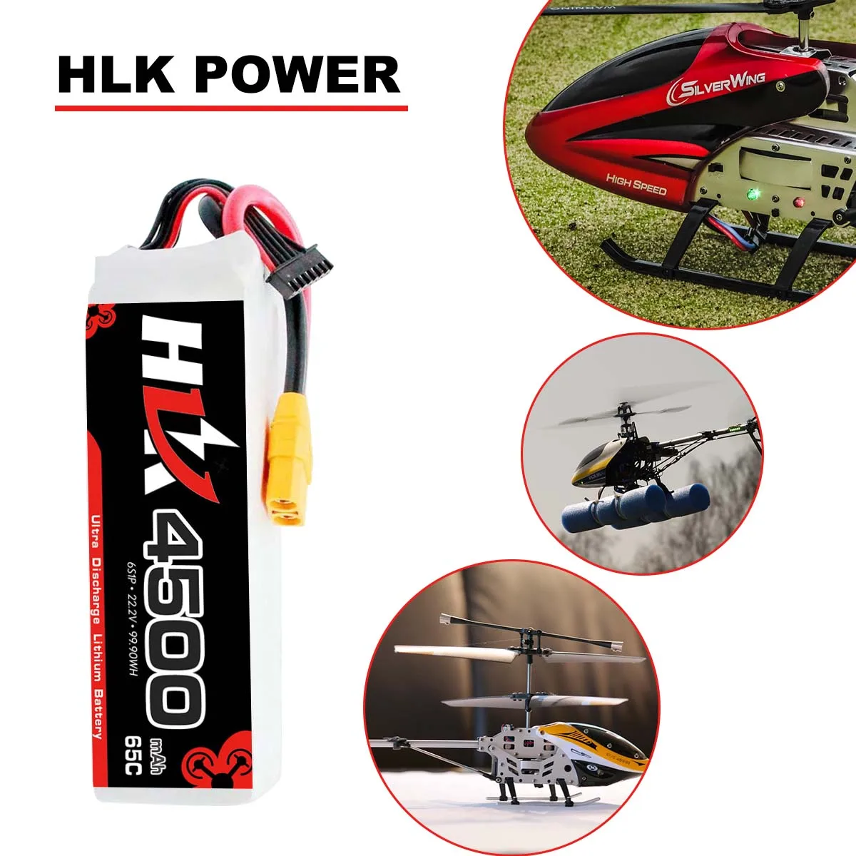 Factory price 4500mah 65c 22.2v 6s Rc Drone Battery 4500mah 65c 22.2v lipo battery for RC airplane Heil