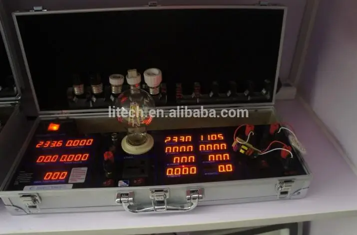 Portable LED test case driver tester bulb lux meter with European Plug