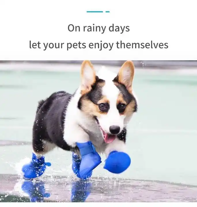 factory directly sale high quality durable colorful silicone waterproof pet dog shoes