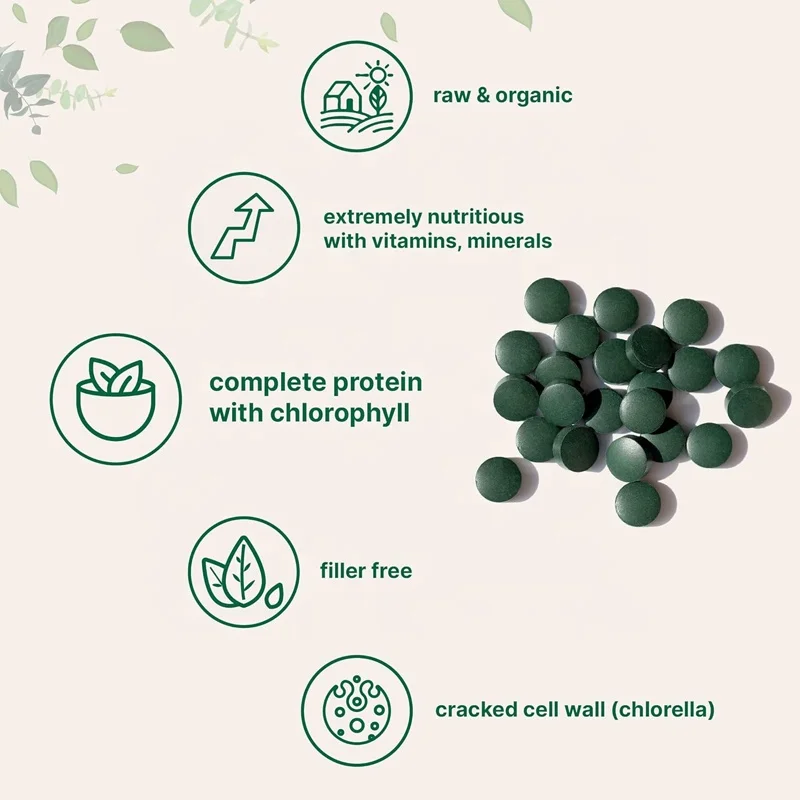 Organic Spirulina tablet Phycocyanin price Healthcare Supplement Vitamins Extract Spirulina Tablets