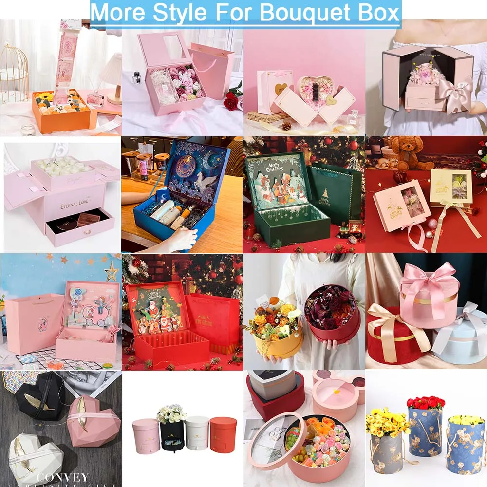 Wholesale Flower Boxes Gift Packing I Love U Flower Box For Valentines Surprise Bouquet Box With Drawer