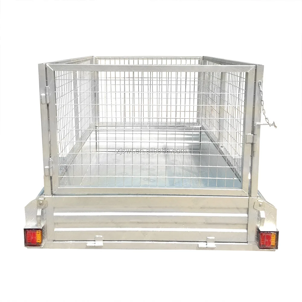 7x4 Hot Dipped Galvanized Box Tip Trailer with Heavy Duty LED Lights