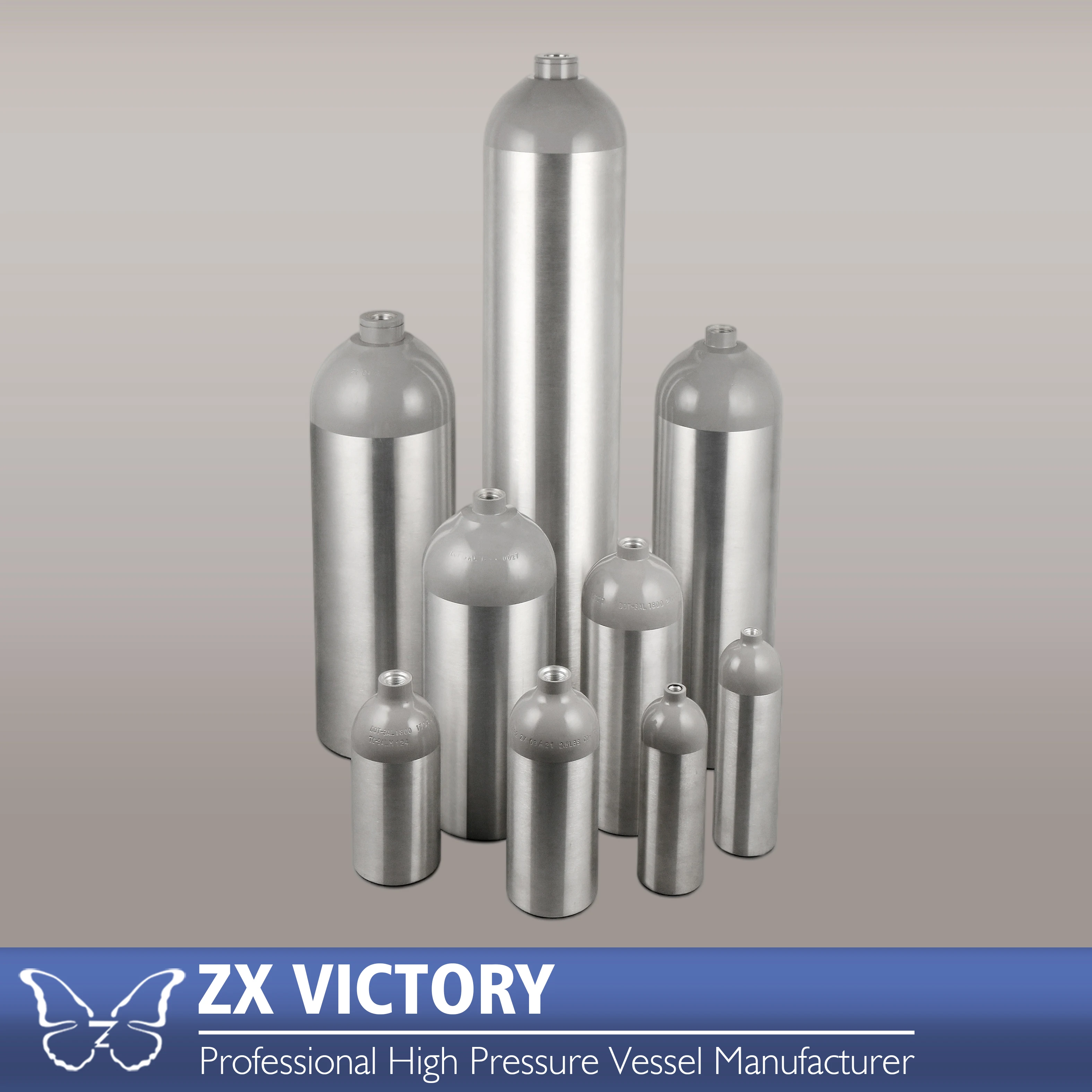 High pressure 1.5lb 2.5lb 5lb 10lb 20lb aluminum cylinder chinese manufacturer cylinder co2 bottle gas bottle co2