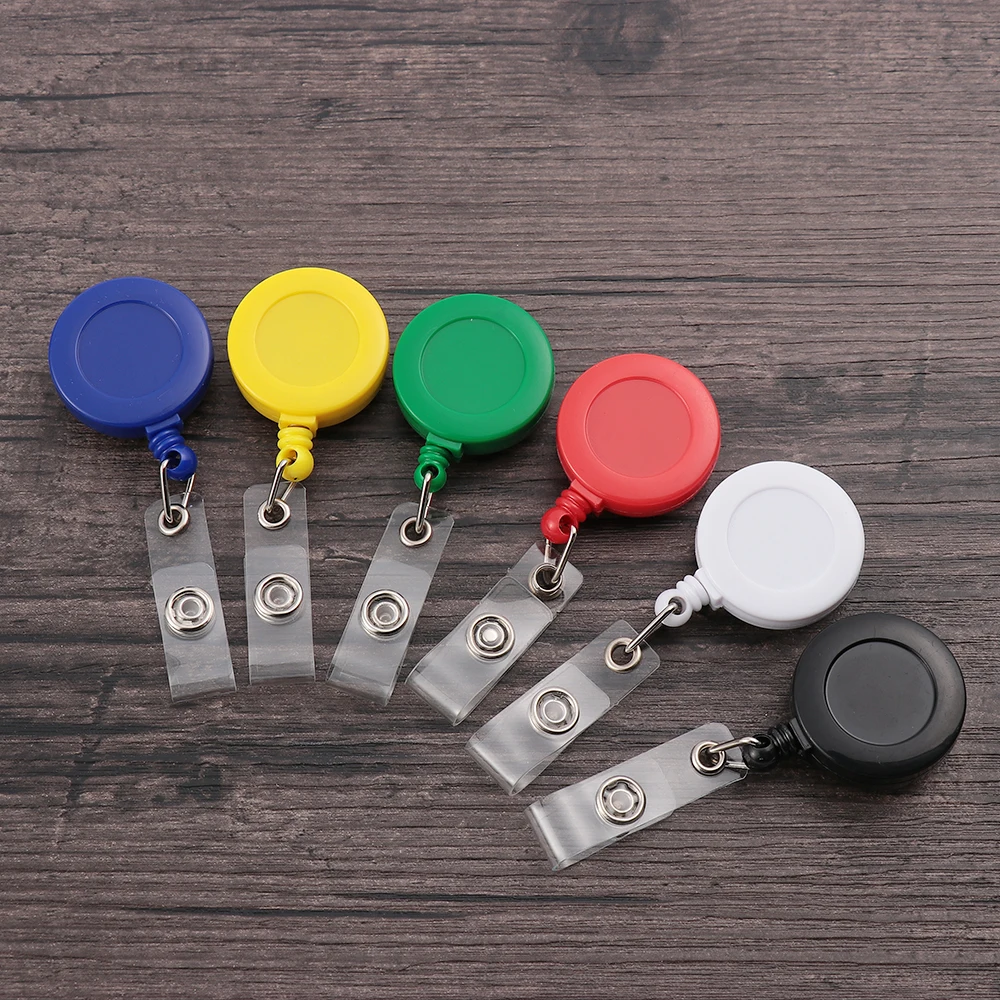 high quality oval pull plastic teacher badge reel custom nurse gift panda heart badge holder key ring badge reels fancy