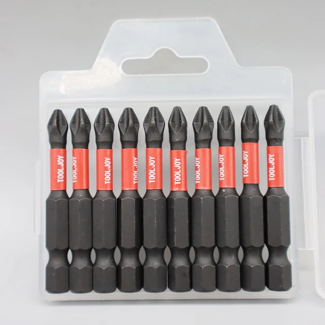 6.35mm hex shank ph0 ph1 ph2 ph3 ph4 S2 Material Impact bits magnetic tip screwdriver bits for power drills