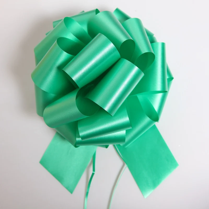 Decoration Ribbon for Gift Packing Plastic Ribbon Pull Bow for Christmas Metallic Pom Pom Pull Bows Pull String Gift Bow
