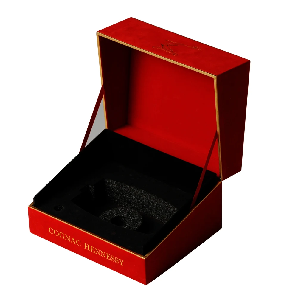 Custom wine packaging boxes,Luxury Whisky Single Bottle Wine Box Packaging,Velvet Insert cardboard wine box