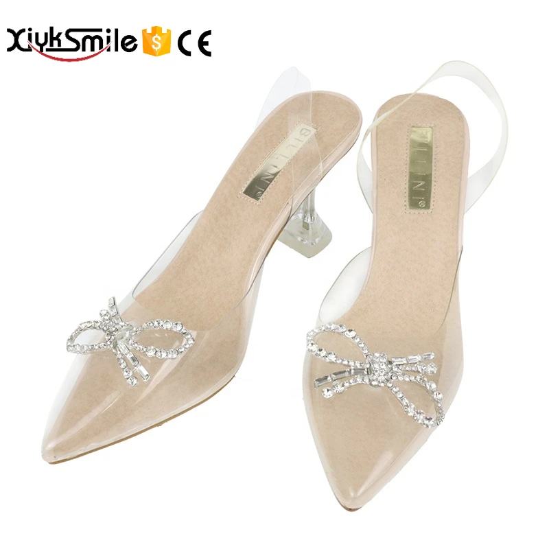 Hot sale wholesale shoes women sandals sexy crystal diamond slingback sandals women shoes ladies fashion shoes