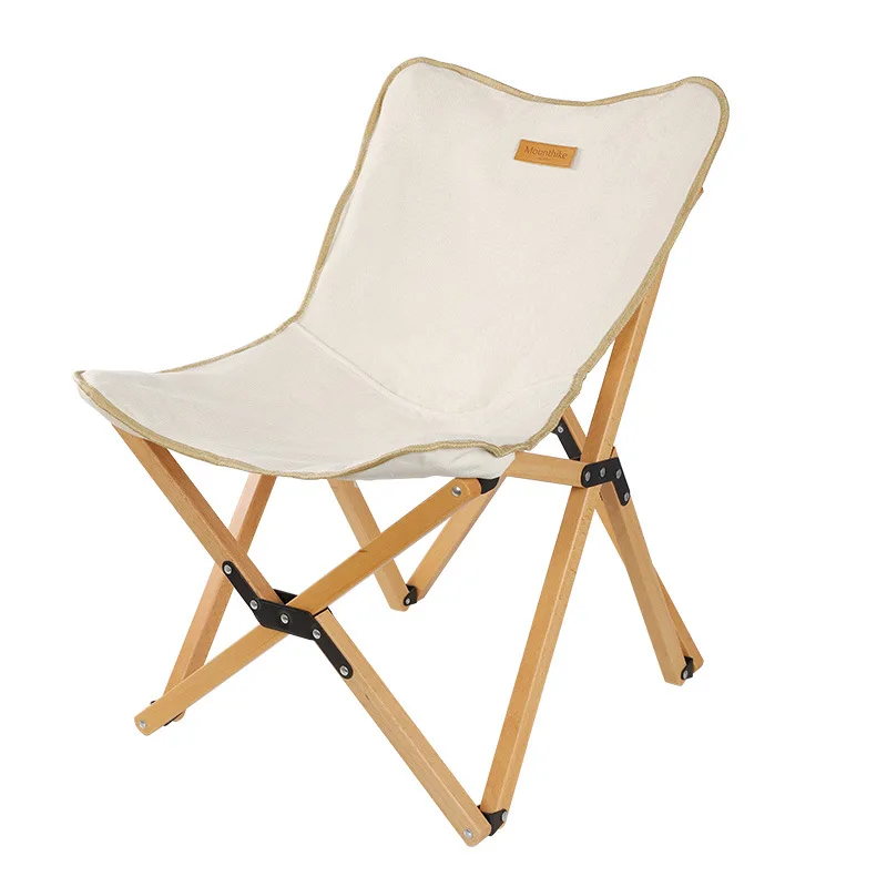 
Outdoor butterfly chair foldable beech wooden picnic beach camping canvas folding chair 