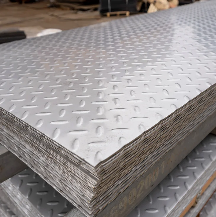 Diamond plate sheets 4x8 S235JR Hot rolled mild steel 2.5 mm thick chequer plate