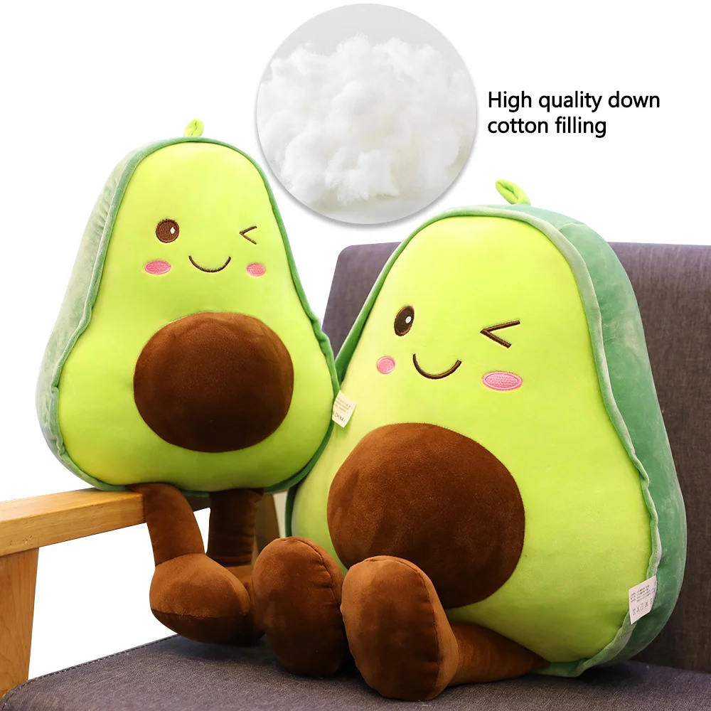 Hot Sale Kawaii Cute Fruit Avocado Plush Toy Soft Baby Toy for Children Packaged in Opp Bag