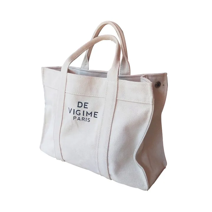 Wholesale eco friendly canvas tote bag shopping lunch bag with zipper