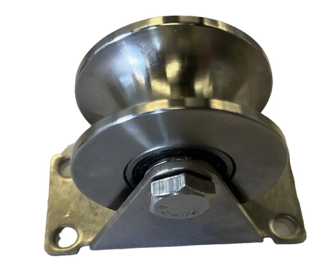 3 inch U Shape bearing pulley stainless steel gate rollers