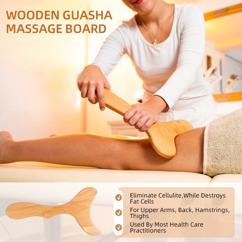 Stress-reducing wood therapy for urban white-collar workers Antidepressant wooden massage tool female conditioning