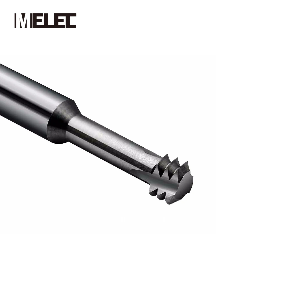  MELEC tungsten steel coating or no customized size solid carbide end mill thread whirlwind milling cutter