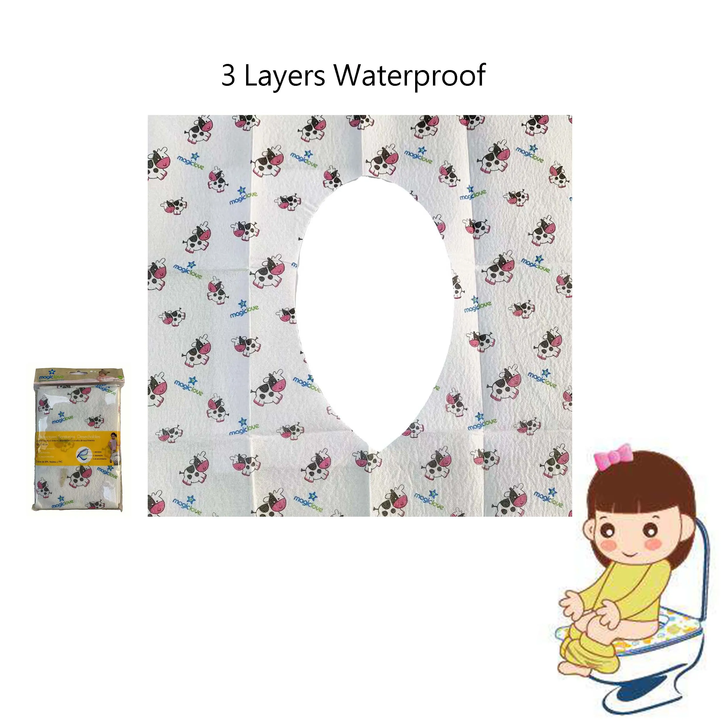 Newest Design Disposable Toilet Seat Cover For Potty Training Toddler Kids And Adults
