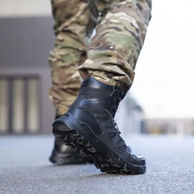 
Factory direct sale low quality microfiber upper delta high-top combat fans outdoor tactical shoes and boots 
