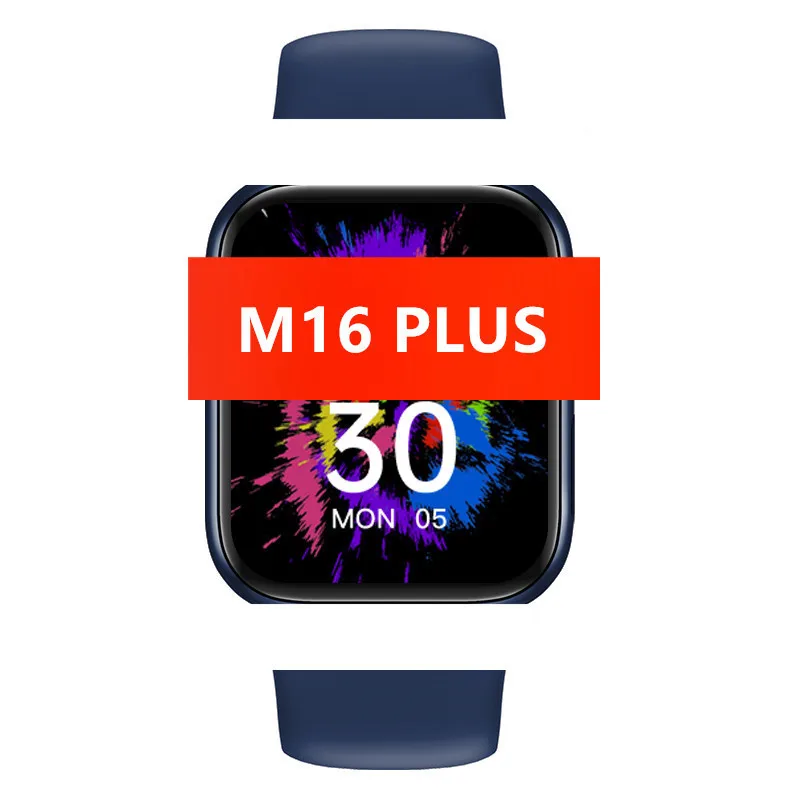 Amazon Top Selling M16plus Smart Watch 1.75inch Phone Watch Sport Reloj BT call IWO Smartwatch Series 5 6 7 M16 Plus