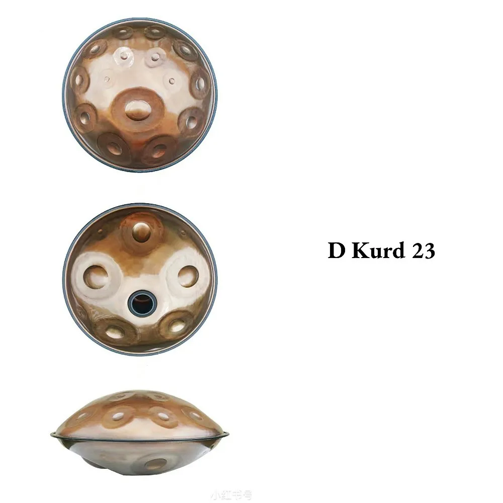 JELO A-H-13  Ember steel hand pan drum D Kurd 23 notes 22 inch handpan drum tongue musical bag case tasche drums handpans