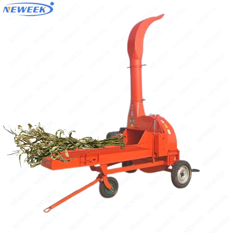 NEWEEK Africa PTO Driven Straw Softening Cattle Feed Forage hay Grass Chopper Chaff Cutter Machine