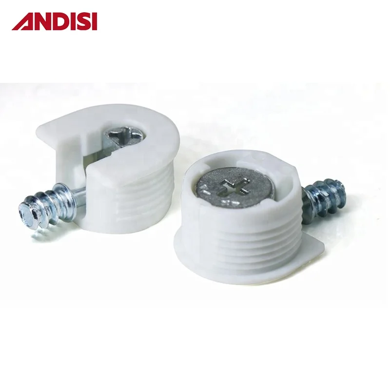 furniture screws connecting bolts 20mm White Brown Connector Housing Plastic With Ridge Rafix connector furniture connector