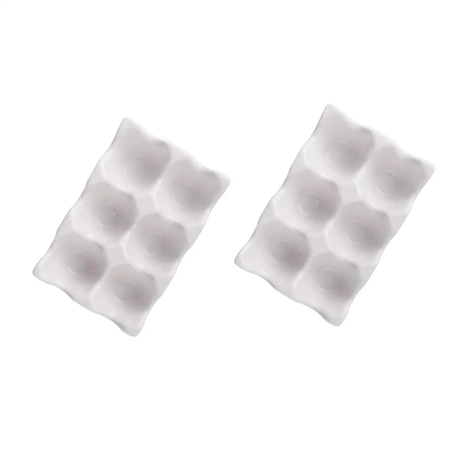 Factory Ceramic Egg Holder 6 Cups Chicken Egg Trays Egg Storage Organizer For Refrigerator Countertop Display