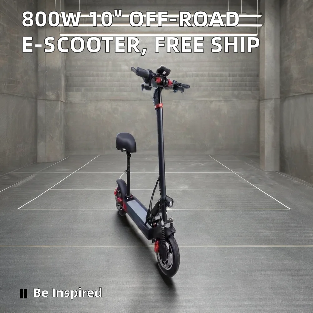 M4 E-scooter for Adults  28 Mph Max Speed & 25 Miles Max Range 10 Inch Tires 500w Motor Folding Commute E-scooter With Seat