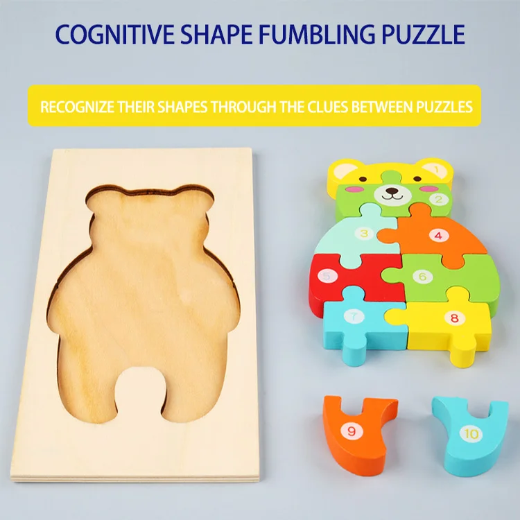 Busy Board Montessori Early Education Enlightenment3D Wood Puzzle Wooden Toys Montessori 3D Car Puzzles