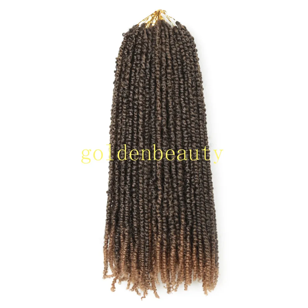 Passion Spring Twists Synthetic Crotchet Hair Extensions Ombre Crochet Braids Pre looped Fluffy Bomb Twist Braiding