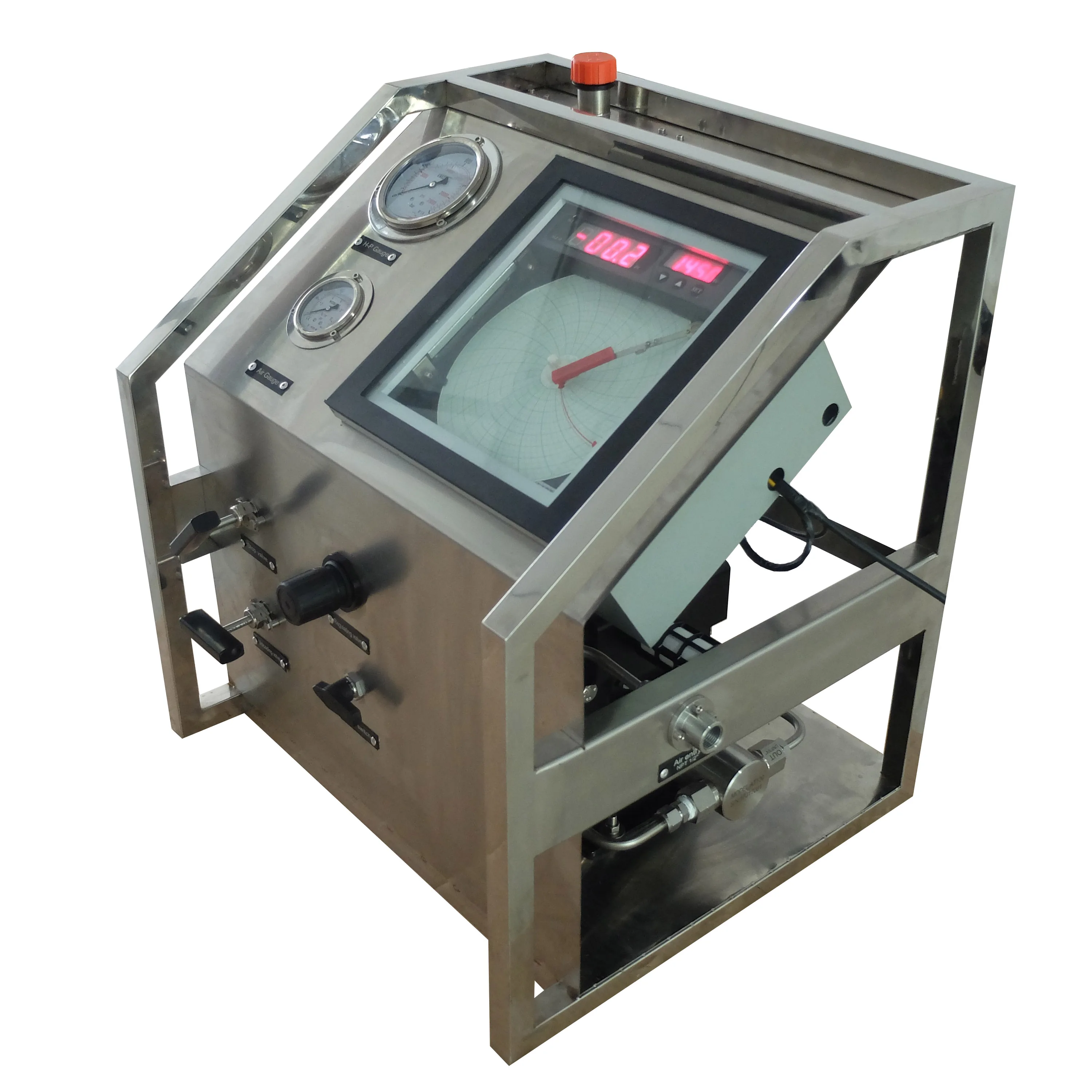 USUN Model:US-AT100 500-800 Bar portable burst air  hydraulic pressure testing station with chart recorder