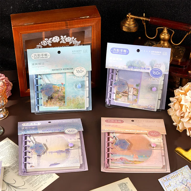 Mr. Paper 4 Design 160pages / Book Notebook Scenery Masterpiece Series INS Literature Style Pocketbook for Whiting Journal