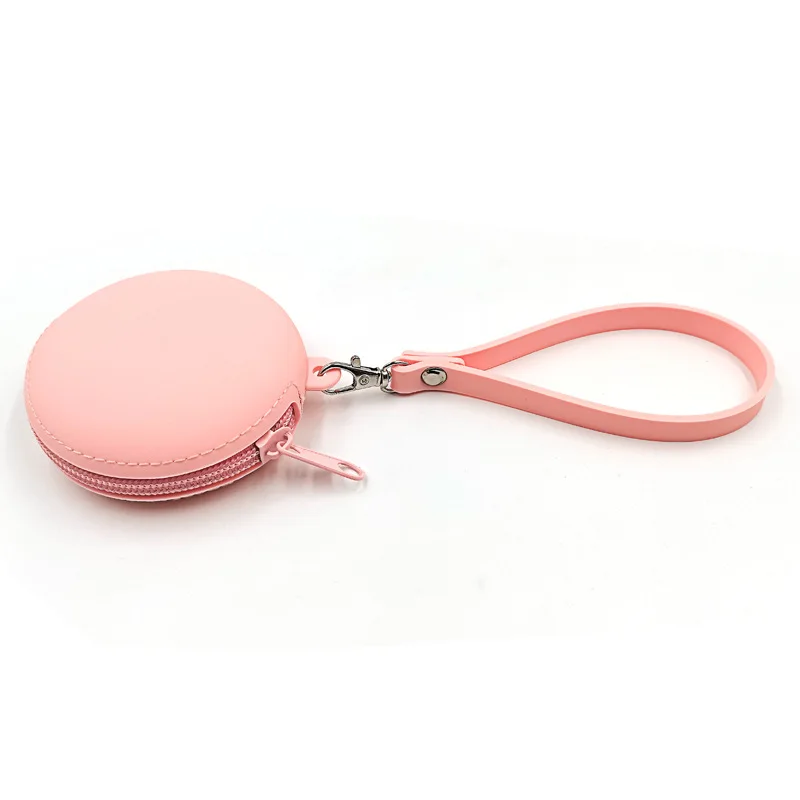 Custom Color Logo OEM/ODM Keychain Soft Silicone Coin Wallet Pouch Bag for Kids Girls Children