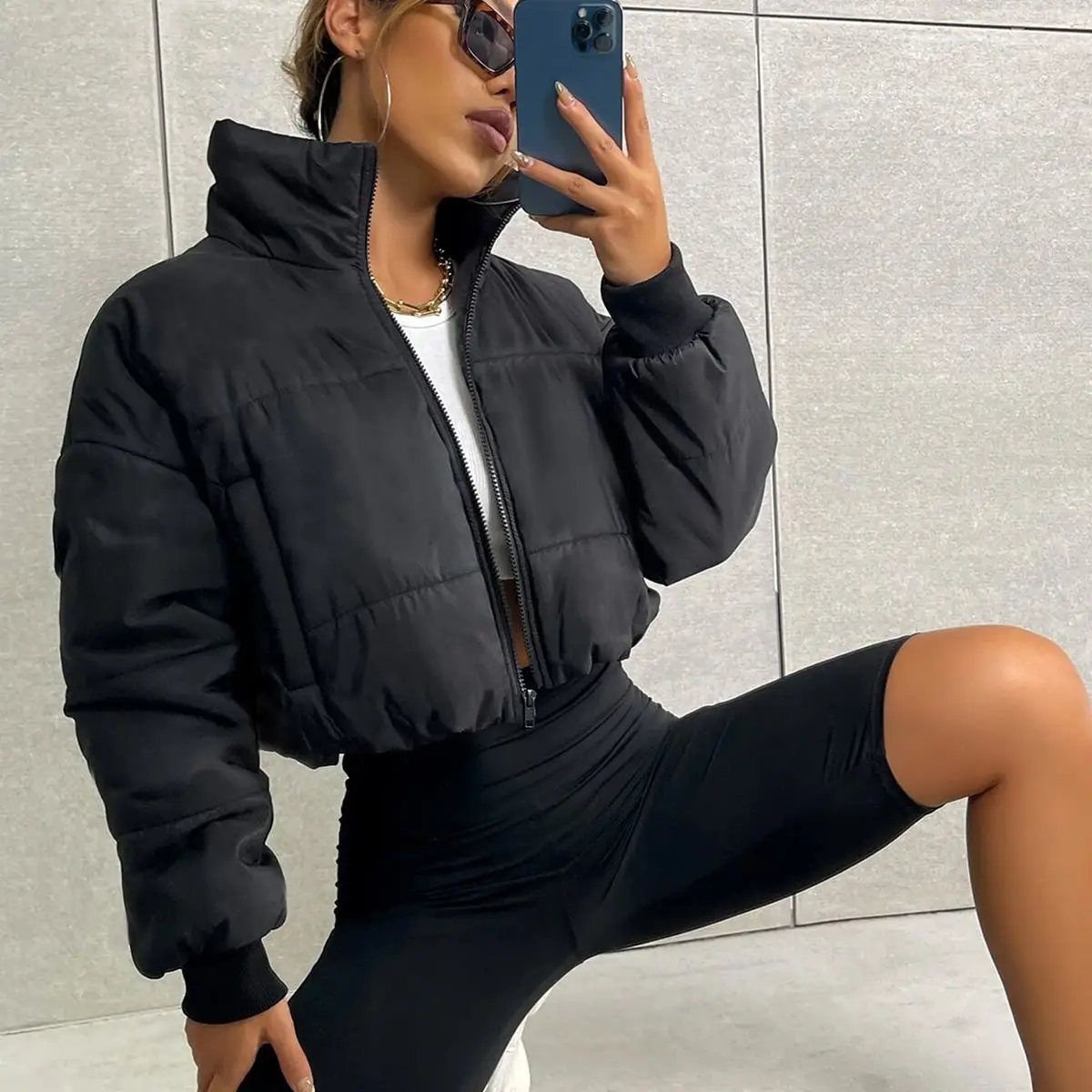 Осень 2022 женские куртки и пальто для мальчиков на зиму, комплект модной повседневной одежды из искусственной кожи Куртка-бомбер женская одежда