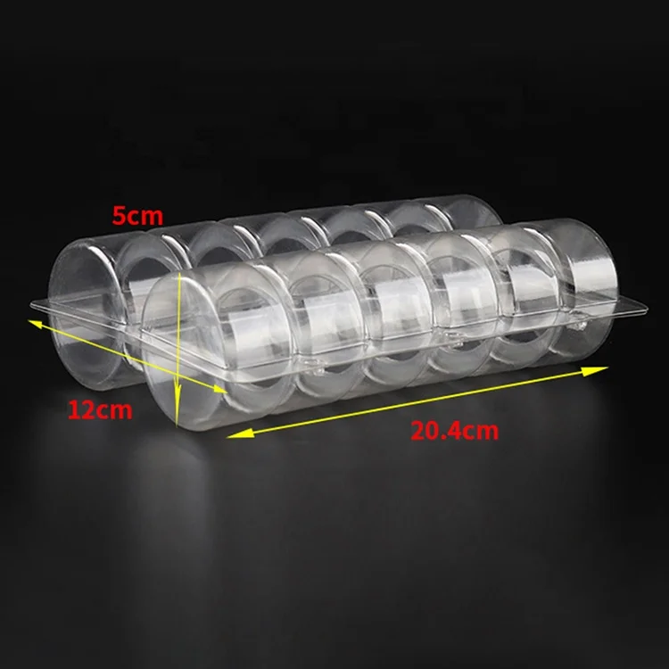 LOW MOQ Custom High Transparency Food Grade Plastic PET Macaron Clamshell Blister Packaging