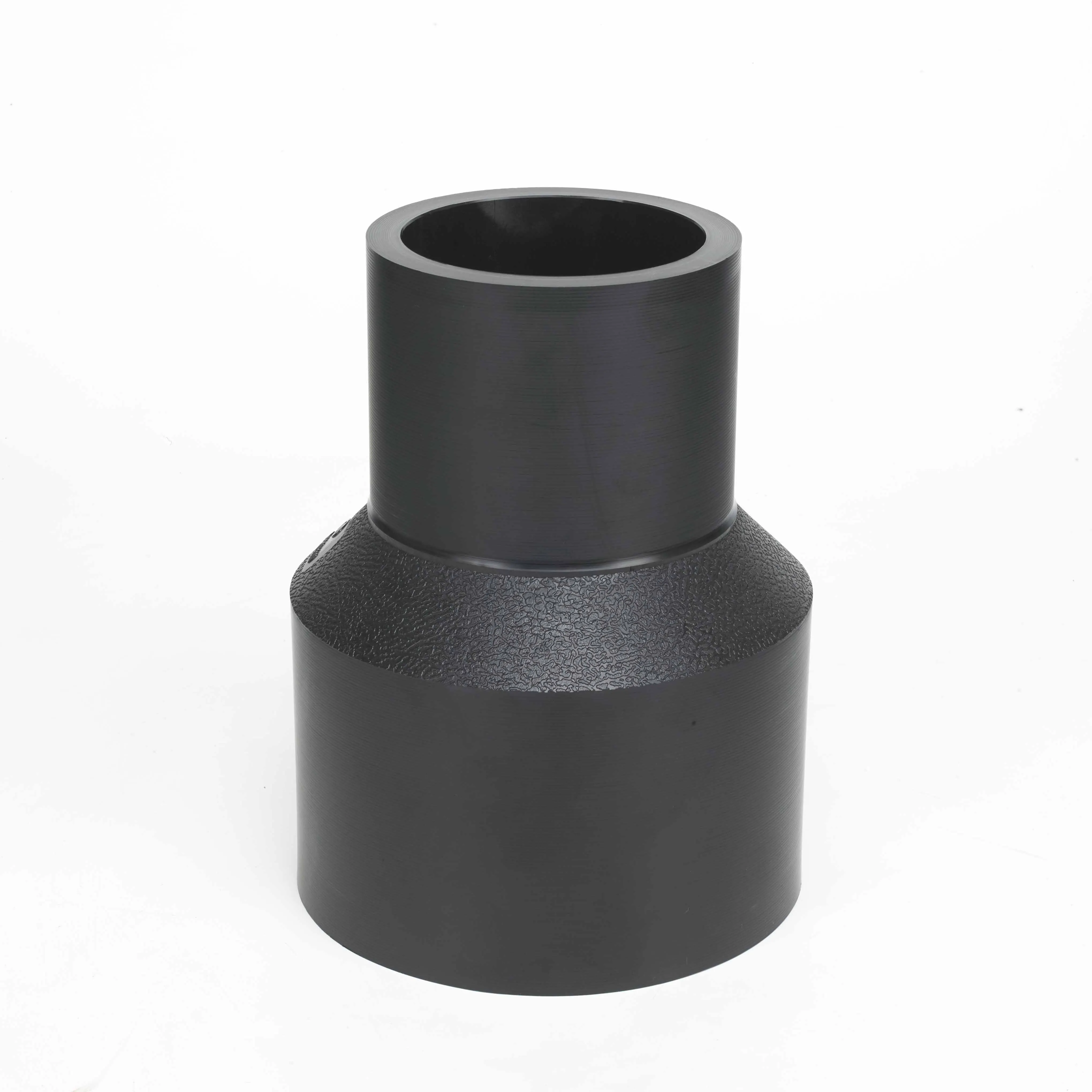 Black Butt Fusion Reducer pe 100 pipe fitting For Natural gas