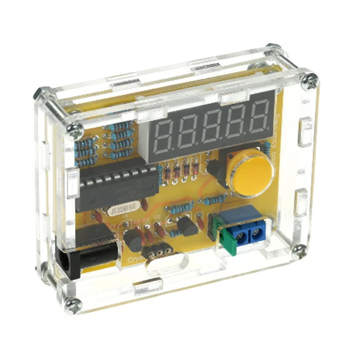 DIY Kits 1Hz-50MHz Crystal Oscillator Frequency Meter Tester 5 digits display Digital Frequency Counter module with Acrylic Case