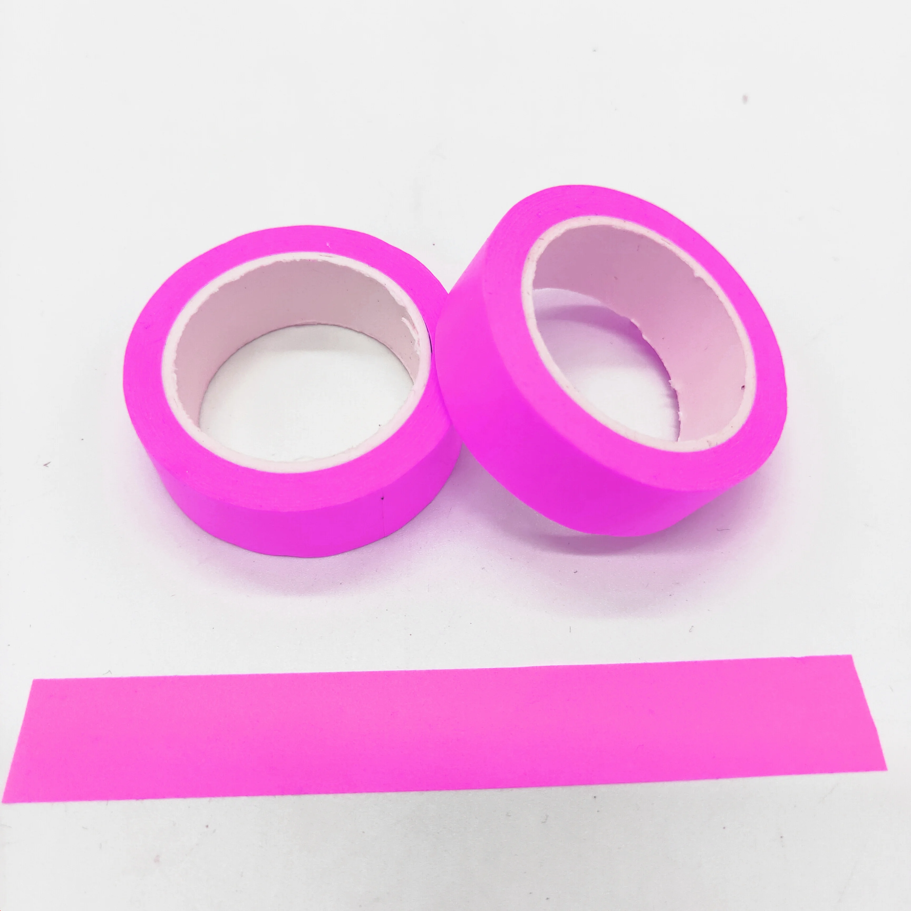 China Wholesale DIY hot pink plain color adhesive Washi tape Stickers Label Washi Tape Custom Vintage Style Masking Tape