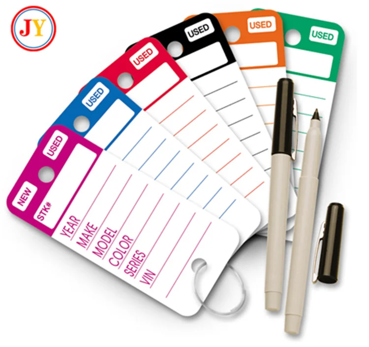 High Quality Best Price Key Tag Blank White Vinyl Self Locking Arrow