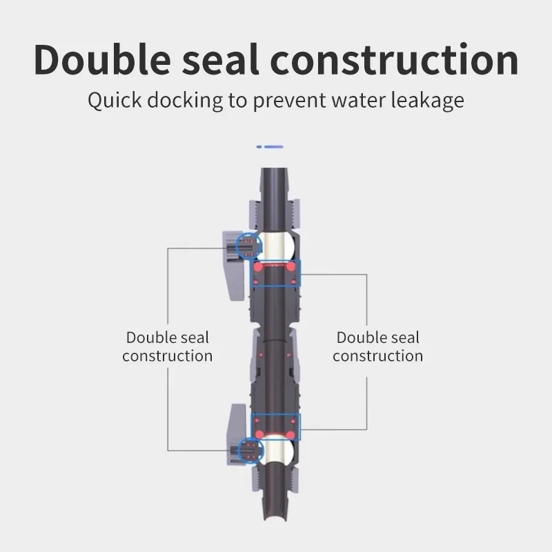EHEIM Quality Double Tap Connector Water Hose for Aquariums 13mm/17mm Quick Coupling Release Disconnect Made of Plastic
