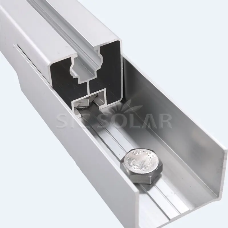 Solar rail splice 40x40 aluminum rail connector pv aluminum track