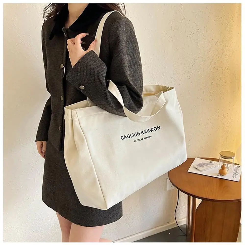 women go shopping beach play fashion multi function recycled canvas tote bags with beautiful custom pattern