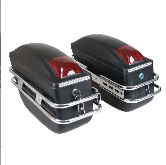 K6 motorcycle side box two three boxes hanging partial modified tailbox trunk tail boxes with light ABS material