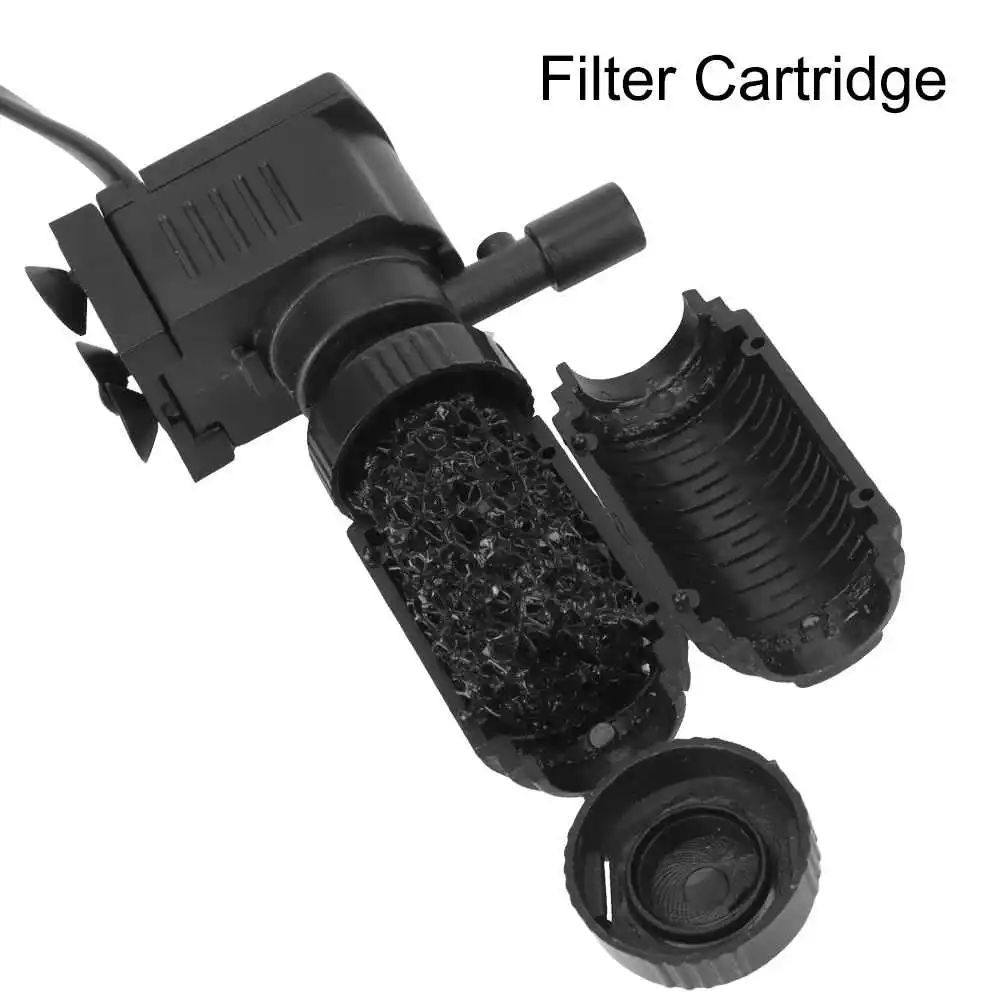 Oxygenation Submersible Filtration for Aquarium Fish Tank Water Purifier 3 in 1 Filter Mini Fish Tank Filter
